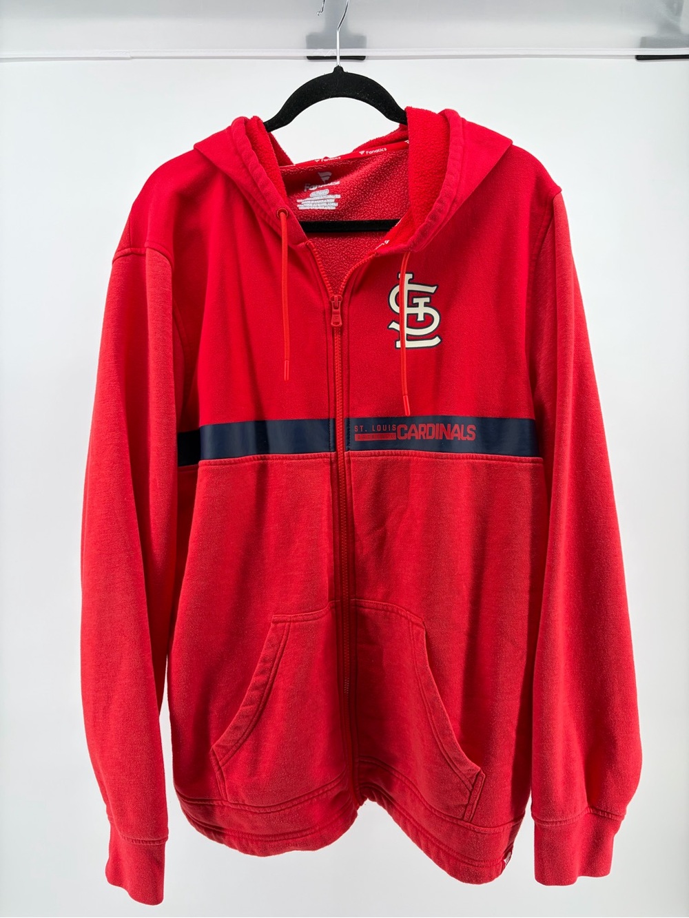 Fanatics Branded Fleece Full Zip Hoodie, St. Louis Cardinals, Men Sz XL